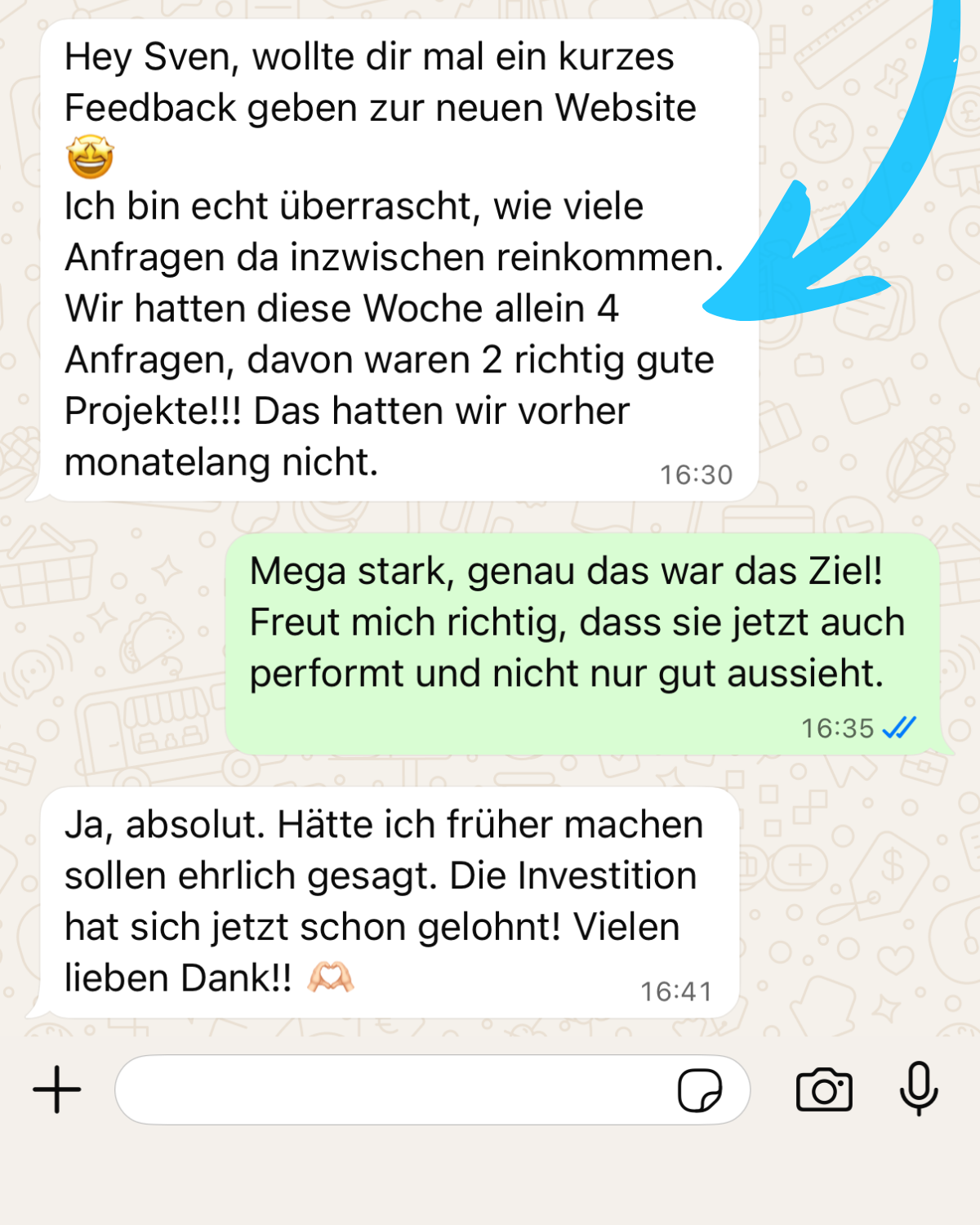 WhatsApp Kundenfeedback